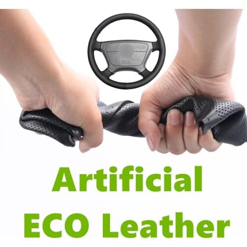 Hand sewing Black Artificial Leather Car Steering Wheel Cover Brown for Mercedes Benz E-Class W210 E 200 240 280 320 1995-2002 S