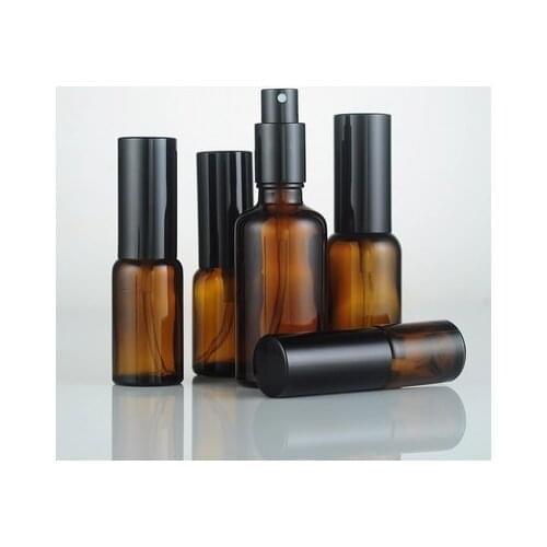 5ml 10ml 15ml 20ml 30ml 50ml 100ml portable perfume atomizer Gourd-shaped Empty Amber Glass emulsion bottle cosmetics jar