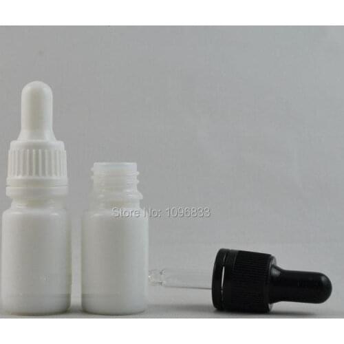 5ML White Glass Bottle with Dropper, 5CC White Essential Oil Vial, Empty White Packing Bottle with Pipet Dropper, 50pcs/Lot