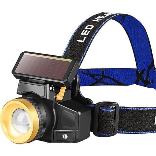 Solar Light 6500K Outdoor Lighting Headlamp Solar Charging or USB Charging Emergency Light Waterproof Adventure CyclingTHB5161