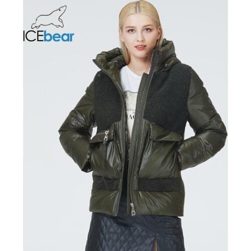 ICEbear 2021 popular womens jacket winter outdoor casual winter wear hooded quality short coat GWD21567I