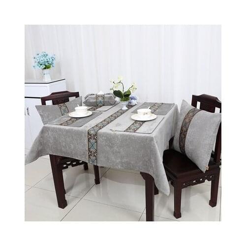 Multi size Length Lace Patchwork Table Cloth High End Decorate Coffee Table Tablecloth European style Velvet Fabric Table Cover
