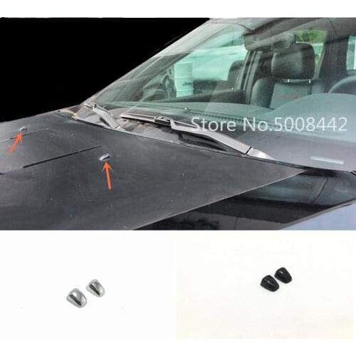 Car Cover Head Front Machine Water Wash Outlet Stick Frame Trim 2pcs For Jeep Grand Cherokee 2014 2015 2016 2017 2018 2019 2020