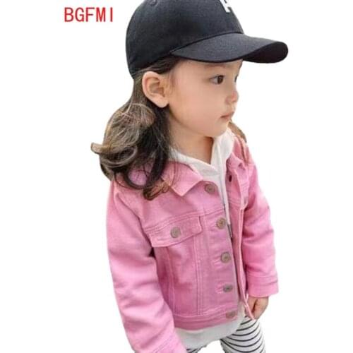 Fashion Kids Girls Candy Colors Casual Denim Jacket Children Boys Coat Toddler Holes Outerwear Cowboy Outerwear Toddler Clothing