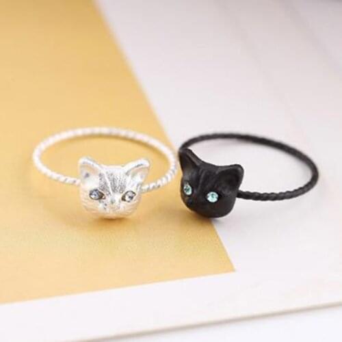 LANIWOO Cute Cartoon Ring Lovely Cat Pendant 2020 New Fashion Jewelry For Girls Women Wholesale Accessory
