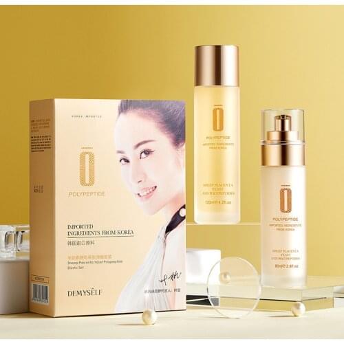 Sheep Lotion Set Firm Toner Placenta Yeast Polypeptide Elastic Moisturizing Oil-control Whitening Anti-Aging Facial Skin Care