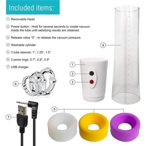 Male Penis Pump Enlarger Extender Enhancer Erection Aid Vacuum with the Pistol Grip Handle Penile Bigger Growth Sex Toy for Men