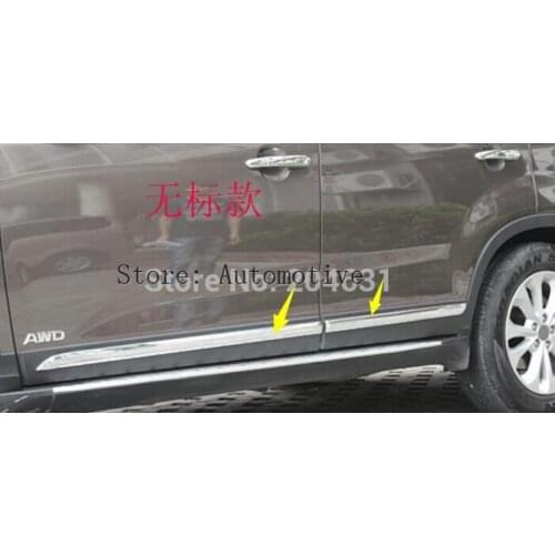 ABS chrome body side door molding trim 4pcs/set for KIA Sorento 2013 2014