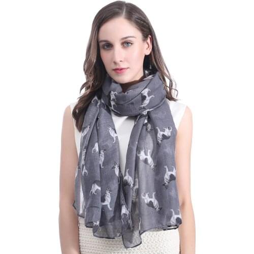 German Shepherd Dog Print Scarf Shawl Wrap Soft Lightweight Large Size