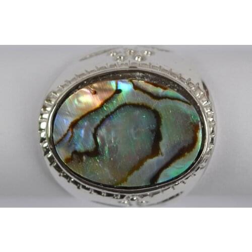 New Zealand Abalone Shell Oval Finger Ring Jewelry X063
