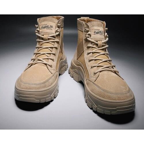 2020 new mens boots autumn and winter boots British trend mens boots retro boots tide tool shoes fashion mens snow shoes