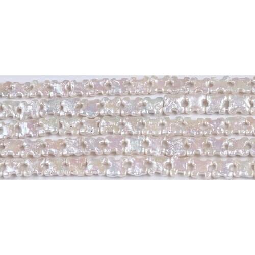 Wholesale Natural Cultured Irregular Letter Shape Freshwater Pearls Baroque Pearls