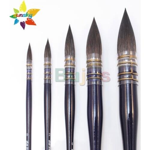Original Germany da vinci MIX-B 438 Mixed animal hair Round head Classical Watercolor gouache brush Professional art supplies
