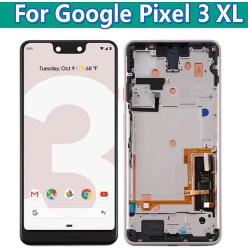 Original 6.3" For Google Pixel 3 XL LCD Display Touch Screen Digitizer Assembly With Frame Replacement Parts