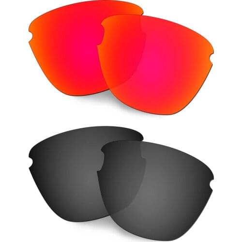HKUCO Polarized Replacement Lenses For Frogskins Lite Sunglasses Red/Black 2 Pairs