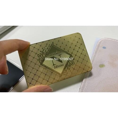 Custom metal card gold plating business card