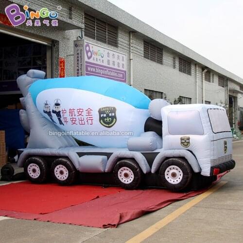 POTABLE TOY 5.2x2x2.8mh inflatable cement truck car model inflating bespoke watering cart printed LOGO advert decoration