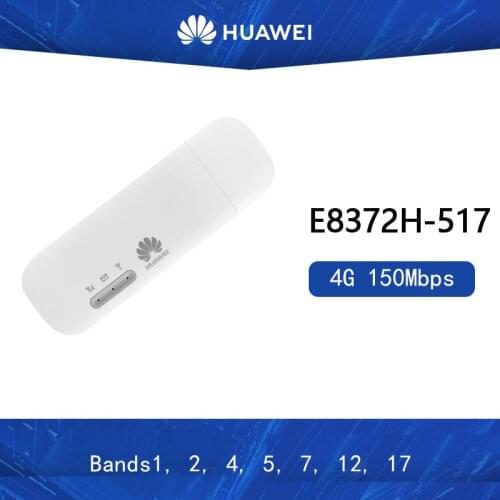 Unlocked North American version Huawei E8372 E8372h-517 4G FDD Band B1/B2/B4/B5/B12/B17 Support 10 Wifi Users LTE Modem