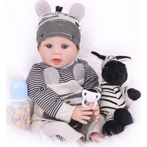 Bebe Reborn alive boy Dolls for girls cloth Body silicone vinyl Realistic reborn baby 22 Inch For Kids Birthday Gift