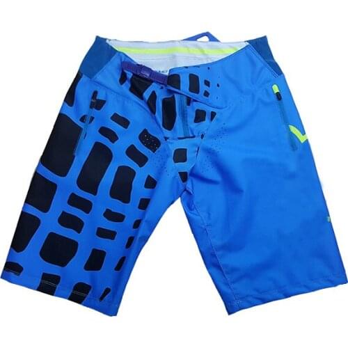 Blue DEMO Racing Mens Durable DH Downhill Shorts MX MTB BMX Mountain Bike Motocross Motorcycle Cycling Short