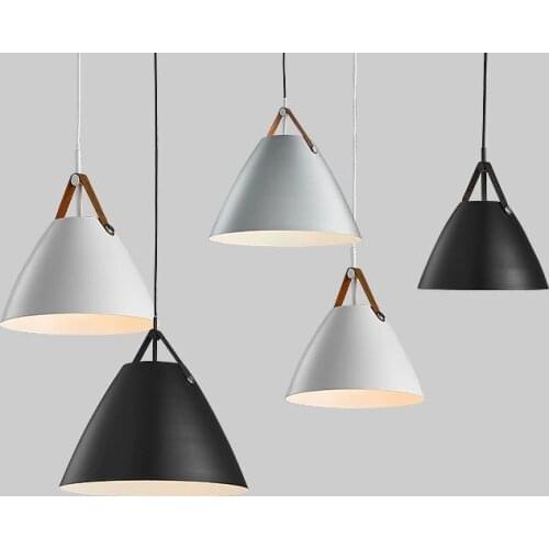 LED Modern Pendant Light Nordic Creative Minimalist Living Room Dining Room Wood Hanging Lamp Home Decoration Indoor Lighting