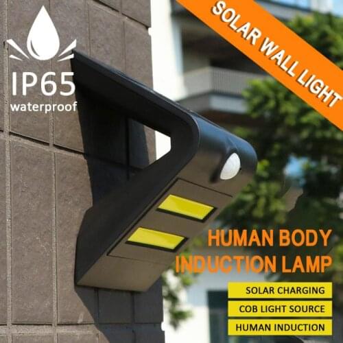 1PC LED Solar Light Outdoor Solar Lamp PIR Motion Sensor Wall Light Waterproof Solar Powered Sunlight For Garden Decoration