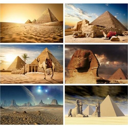 Laeacco Vintage Pyramid Egypt Ancient Dusk Wild Desert Sand Scenic Photography Background Photographic Backdrop For Photo Studio