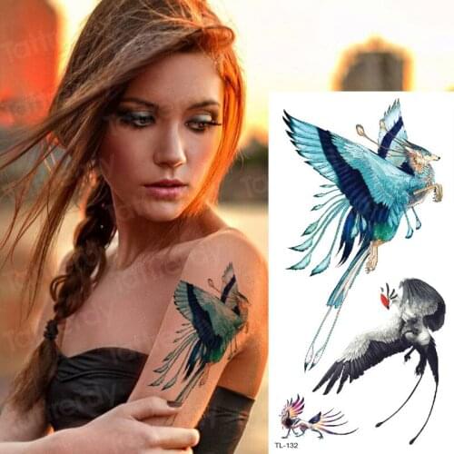 Temporary tattoo animals phoenix sexy tattoo for women tiger wolf tattoo designs water transfer tatoo temporary dragon tattoo