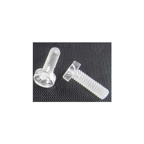 Wkooa M3 M4 M5 M6 PLASTIC SCREW Transparent Cross Recessed Round Head Screws Pack 1000