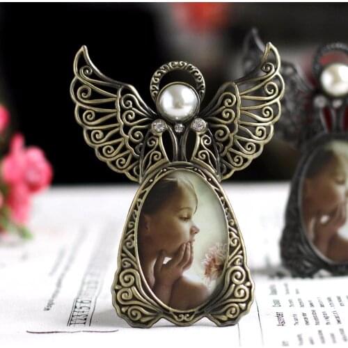 Golden/Silver Baby Child Photo Frames Retro Style Wedding Picture Frames Desktop Mini Metal Photos Holder Frame Gift marcos para