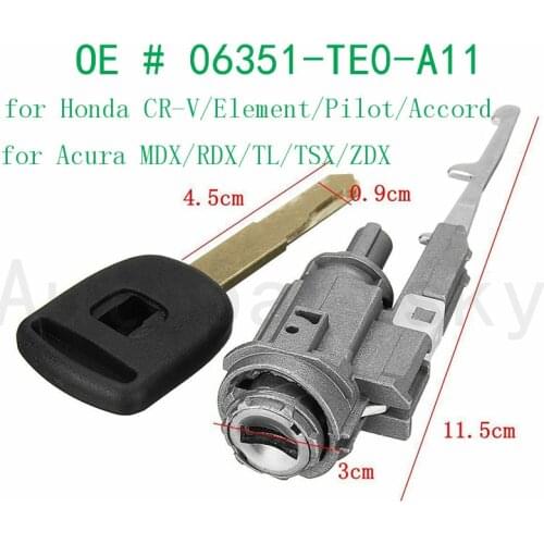 06351-TE0-A11 06351TE0A11 06351TE0 A11 Ignition Switch Cylinder Lock For Honda CR-V Element Odyssey Pilot for Acura MDX RDX TSX