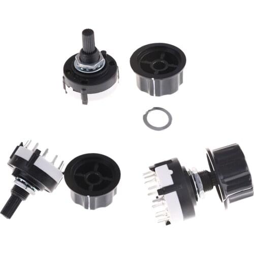 1pc RS26 1 Pole Position 12 Selectable Band Rotary Channel Selector Switch Single Deck Rotary Switch Band Selector