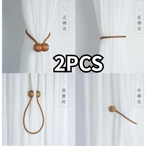 2pcs Curtain Bandage Package Magnetic Buckle Drawstring Rope Magnet Decoration Accessories home decore magnetic curtain holder