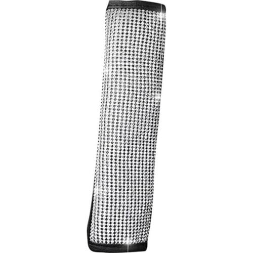 2pcs Seat Belt Shoulder Pad Bling Crystal Auto Seat Belt Covers Universal Seatbelt Shoulder Protector Auto Neck Support Cushion