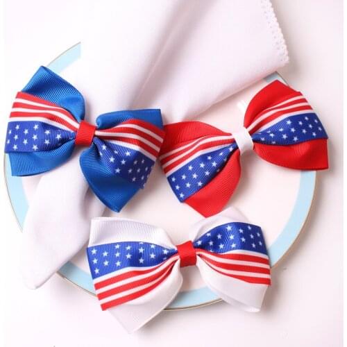 24pcs American Flag Independence Day National Day Bow Napkin Button Napkin Ring