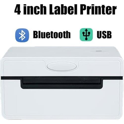 4 inch Thermal Label Printer With Bluetooth and USB Interface Compatible with Platform to Print Waybill 4*6 Barcode Printer