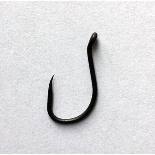 50PCS Wise Tackle Barbless Matt Black Coated Carp Hooks, Choddy Hooks Style for Choddy Rigs- Carp Fishing Hooks