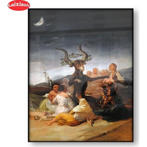Diamond painting full drill Witches Sabbath Francisco 5D embroidery Goya Devil Satan Horned Goat pattern diamond mosaic HOME art