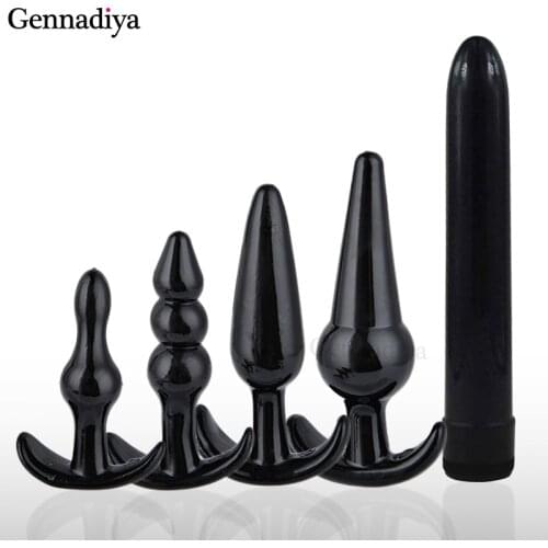 5pcs/set Anal Strong Secret Vibrator Waterproof Vibrator Silicone Anus Prostate Massage butt plug toys for adult Women massager