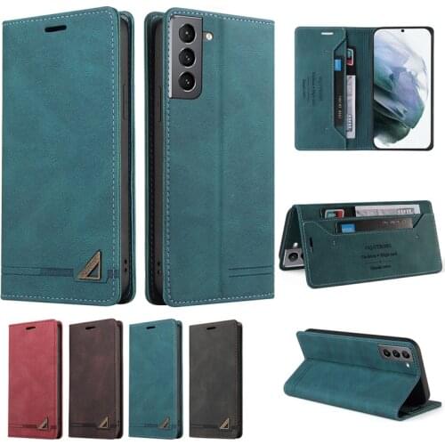 Vintage Case For Samsung S21 S20 Ultra S20 FE 5G S10 Note 20 Ultra Note 10 Plus Note 9 Note 8 Leather Wallet Flip Phone Cover