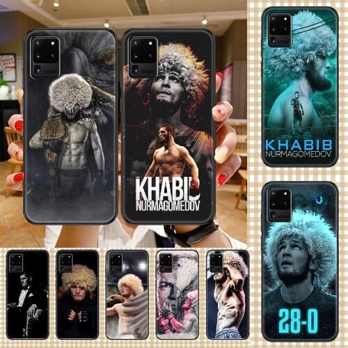 KHabib Nurmagomedov Phone case For Samsung Galaxy Note 4 8 9 10 20 S8 S9 S10 S10E S20 Plus UITRA Ultra black luxury cell cover