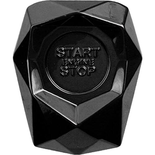 Black Metal Alloy Car Engine Start Stop Button Cover Trim Cap Auto Decorative