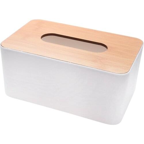 Wooden Tissue Box European Style Home Tissue Container Towel Napkin Tissue Holder Case for Office Home Decoration