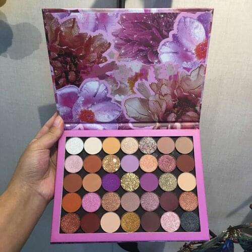 Long-lasting 35 Colors Matte & Shimmer Eyeshadow Makeup Butterfly Effect Eyes Pressed Powder Palette 6Pcs/lot DHL Free
