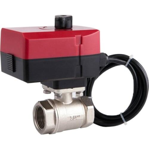 Electric valve brass motorized ball valve two way valve Can be manually and automatically 24v DN15 DN20 DN25 DN32
