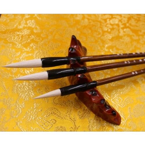 3PCS Assorted Size Chinese Calligraphy Writing Brush Pens for Students Friends Family Birthday Festival Holiday Gift Goat Hair