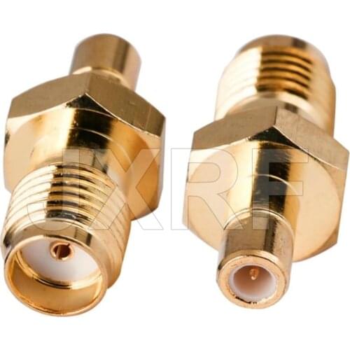 JX connector 2pcs RF Coaxial Coax Adapter Connector SMA Female to SMB male Adapter