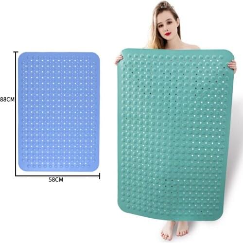 Bath Mat Suction Cup Safety Shower Bathtub Mats Non Slip Bathroom Floor Mat PVC Waterproof Massage Foot Pad