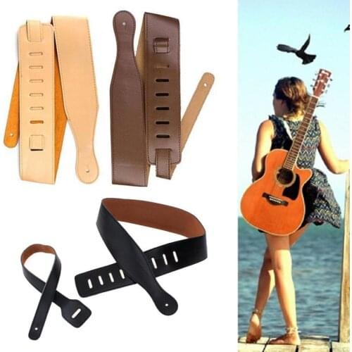 Leather Guitar Strap Electric Guitar Acoustic Guitar Accessories Classic Bass Button Guitar Strap Electric Holder