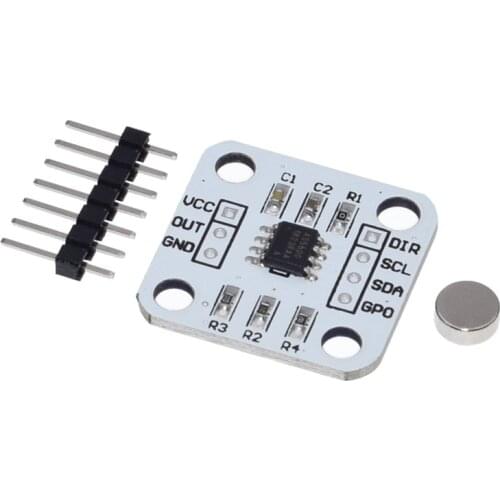 1pcs AS5600 magnetic encoder magnetic induction angle measurement sensor module 12bit high precision
